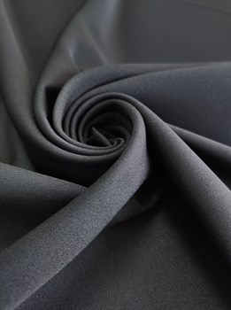 Ткань "Барби" костюмный креп Черный рулон 30 метров - фото 10904