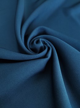 Ткань "Барби" костюмный креп Тёмный Синий рулон 30 метров - фото 10935