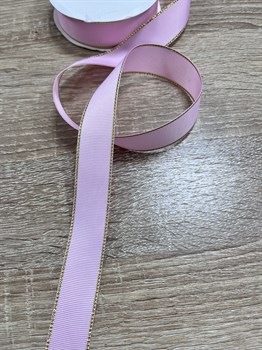 Репсовая лента 2,5 см розовая - фото 11118