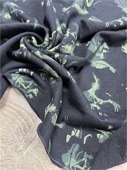 Отрез 1 м футер 3х  нитка "Динозавры" (непрокрас) 5540