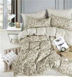 Отрез 1.7 м Поплин Узоры на мокко компаньон 5555