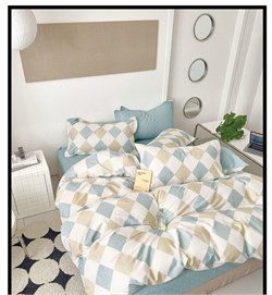 Ткань сатин  принт Ромбы хлопок 100% ширина 235  компаньон 5668