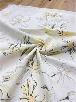 Ткань бязь гост  нежно желтые цветы ширина 220 см 5674