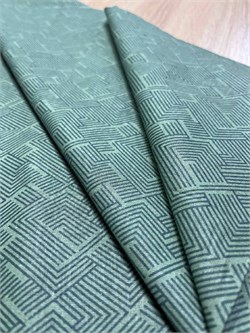 Ткань перкаль хлопок 100% ширина 220 см плотность 130 гр геометрия на зеленом 5103