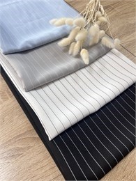 Отрез 1метр костюмная ткань Тиона черна полоска на белом есть неб. загр 5709