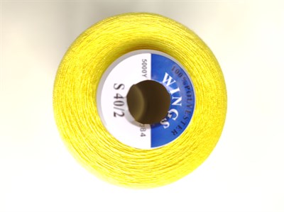 Швейные нитки полиэстер 40/2 5000 ярдов Желтый - фото 6740