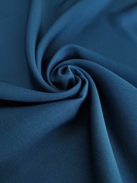 Ткань "Барби" костюмный креп Тёмный Синий рулон 30 метров