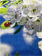 Отрез 0.75 м бязь Белые цветы 5474