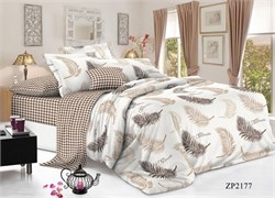 Отрез 1.9 м Поплин ширина 220 см принт Листья 5589