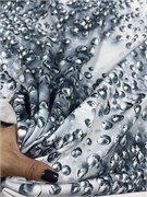 Отрез 1.5 м Футер 2х нитка петля принт капли воды 5615