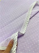 Ткань перкаль хлопок 100% ширина 220 см плотность 130 гр. горох на лаванде 5683