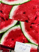 Отрез 0.51 м на 1.3 м  кулирная гладь Арбузы 5719