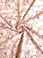 Ткань сатин принт Цвветы на розовом 100% ширина 160 см