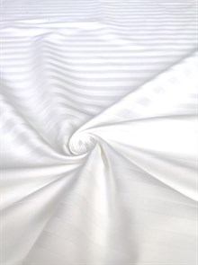 Ткань Страйп сатин белый 100% хлопок ширина 240 см