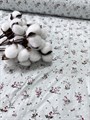 Ткань Батист с мушками цветы на мятном хлопок 100% 3547