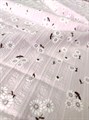 Фактурный хлопок  с полоской  цветы на лаванде  хлопок 100% хлопок  с полоской  цветы на пудре  хлопок 100% 3236
