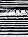 Кулирная гладь вязаная полоска Черно-белая с лайкрой 65131