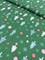 Ткань сатин  Елочки на зеленом 4142