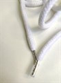 Шнурок для худи металлические наконечники Хлопок Белый 1706