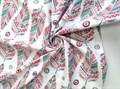 Ткань сатин принт Перья молочный хлопок 100% ширина 160 см 2916 - фото 8172