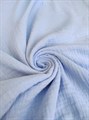 Ткань Муслин жатый двухслойный цвет "Голубой" состав 100% хлопок - фото 8267