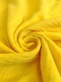 Ткань Муслин жатый двухслойный цвет "Лимонный" состав 100% хлопок 2109 - фото 8349