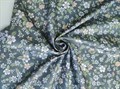 Ткань сатин принт цветы на зелёном 100% ширина 160 см. - фото 8371