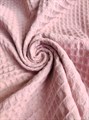 Вафельная ткань премиум ширина 240 см цвет Пудра большая ячейка 15 мм - фото 8767
