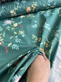 Ткань сатин принт Цветы зелёном хлопок 100% ширина 160 см - фото 8985