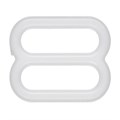 Регулятор ленты для бюстгальтера BLITZ" RP01-6  ч/б пластик 6 мм белый - фото 9589