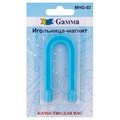 Игольница-магнит  подкова  MHG-02 7см  в блистере голубой 3325